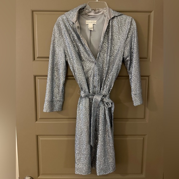 Donna Karan silver sequin dress/robe